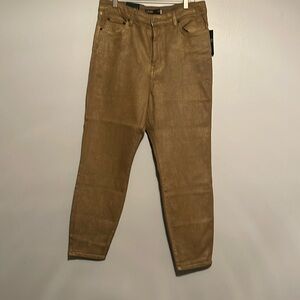 New with tag Ralph Lauren Gold jeans high rise skinny ankle women size 14